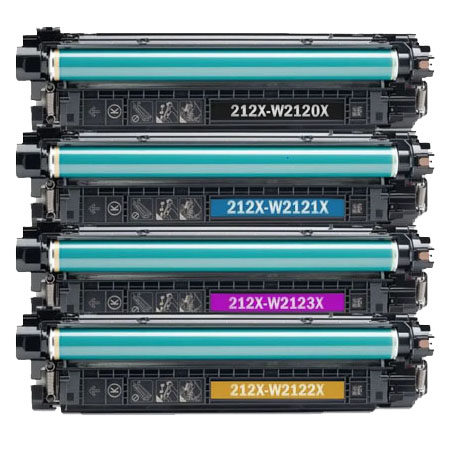 Compatible HP 212X Full Set of 4 Toner Cartridges 